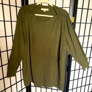Olive green sweater for sale.